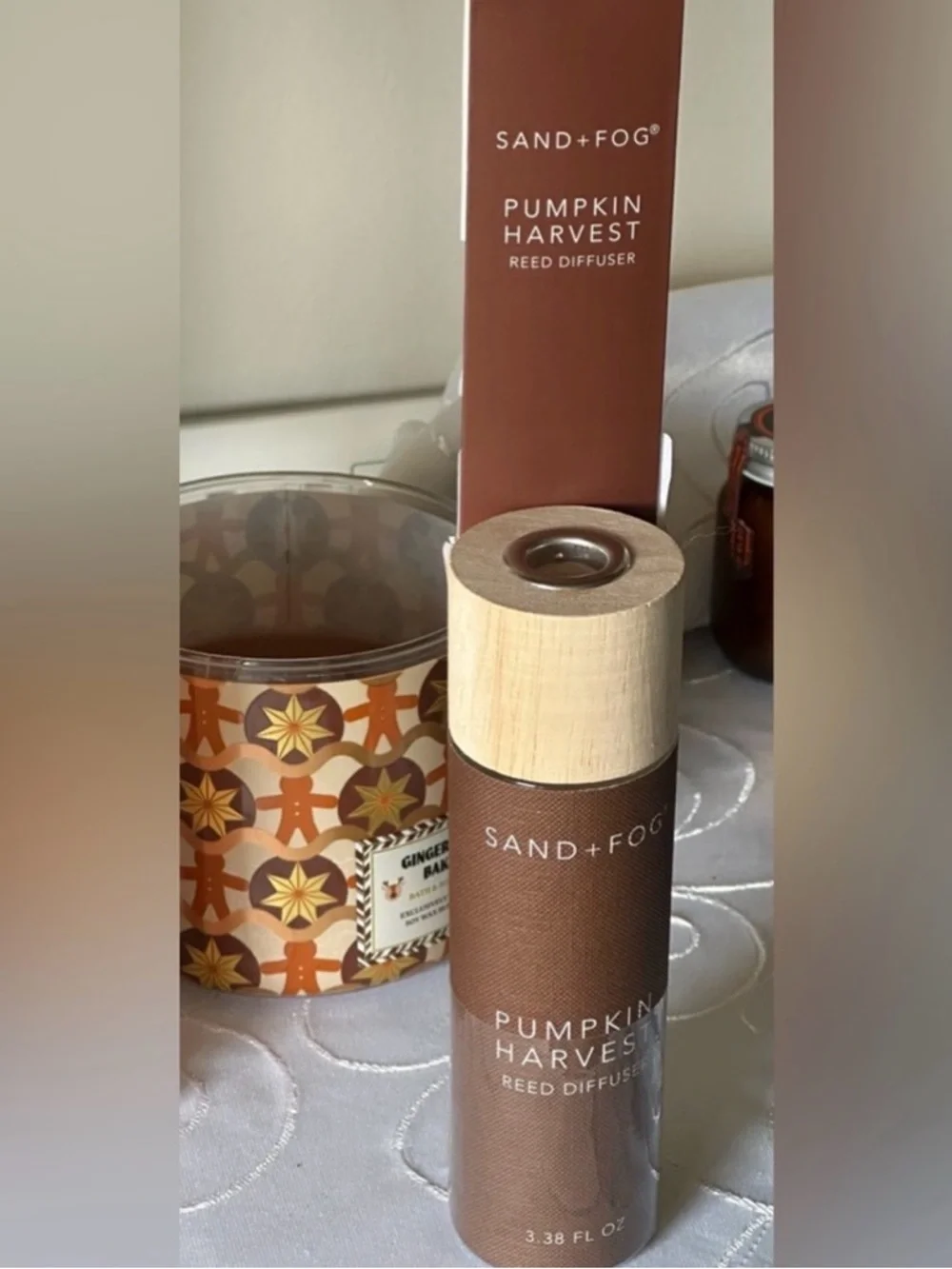 SAND + FOG Reed Diffusers (2) Pumpkin Harvest & (1) Pumpkin Spice
